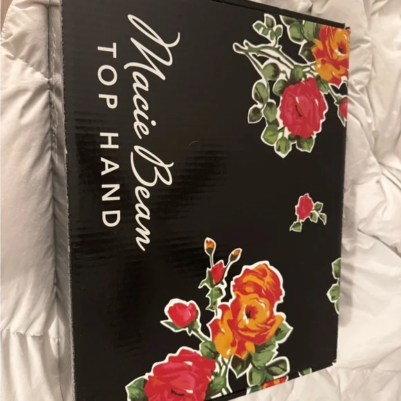 Macie Bean Ostrich Leather Boots in Brown and Teal new nwt - Picture 3 of 5